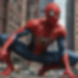 Spider-Man navigating the digital realm