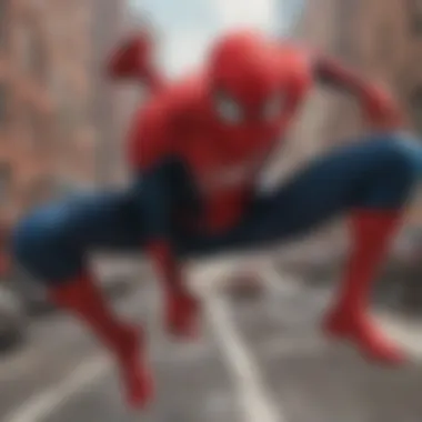 Cultural Significance of Spider-Man An artistic depiction of Spider-Man interacting with different cultural elements.