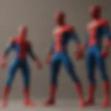 A visual representation of the evolution of Spider-Man animation styles over the years.