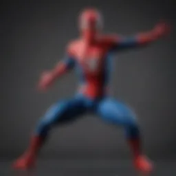 Collectible Spider-Man action figures from the animated movie