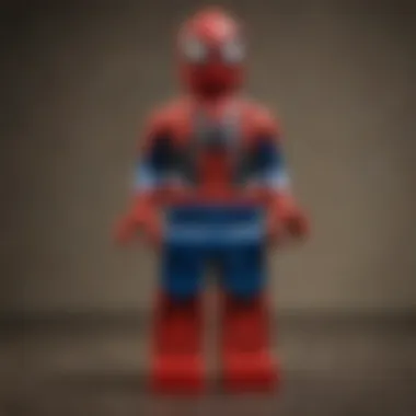 A collector’s showcase featuring rare and limited edition Spider-Man LEGO sets.