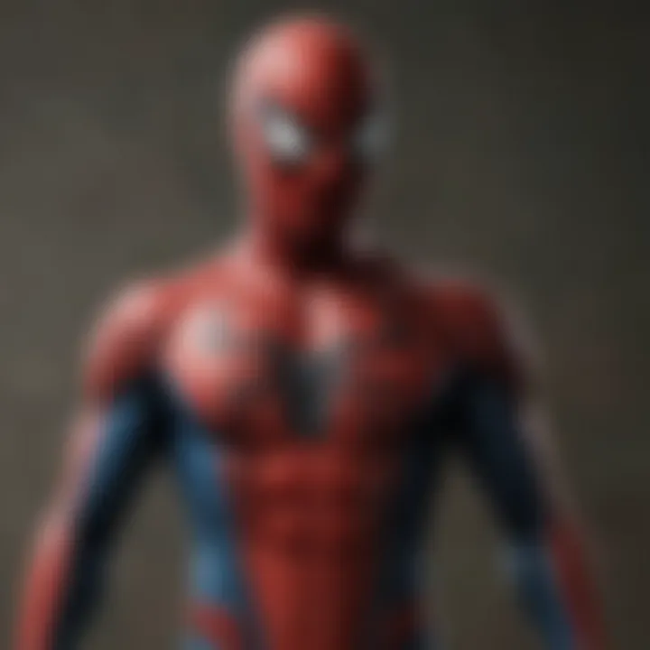 Artistic representation of Spider-Man in a modern style