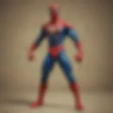 Vintage Spider-Man action figures showcasing design evolution