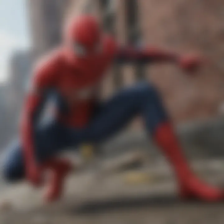 Still from Spider-Man film showcasing action scene