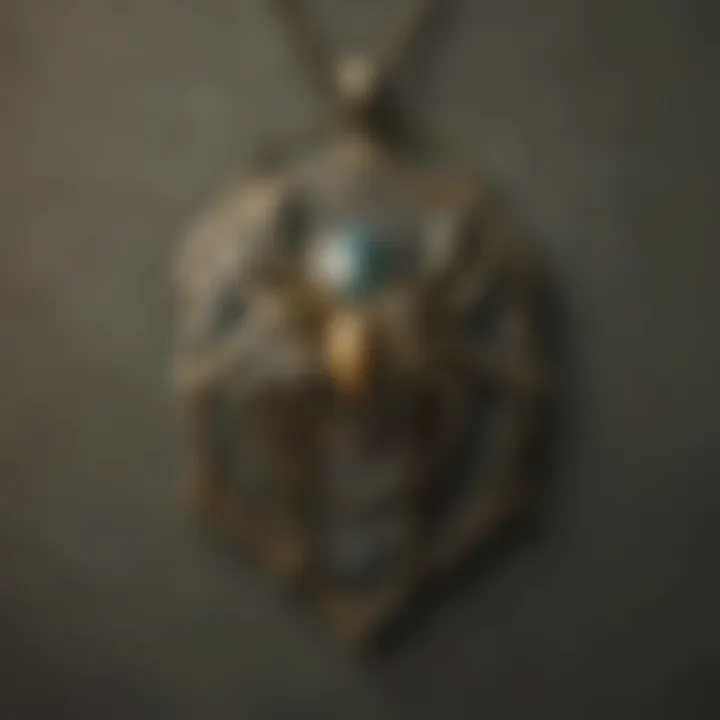 Illustration of the Time Stone necklace being worn, symbolizing its power and connection to the Spider-Man universe.