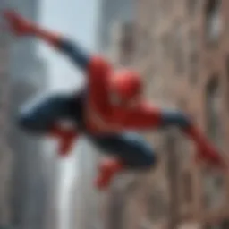 Illustration of Spider-Man in action