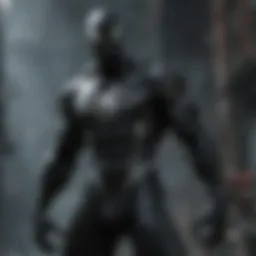 A striking portrayal of Venom showcasing his menacing features and unique design.