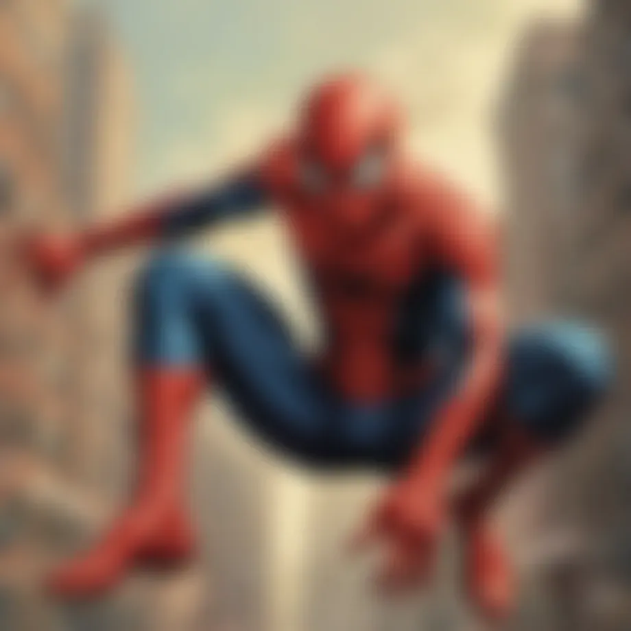 Illustration of vintage Spider-Man comic covers