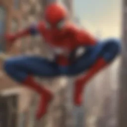 Legendary superhero in action