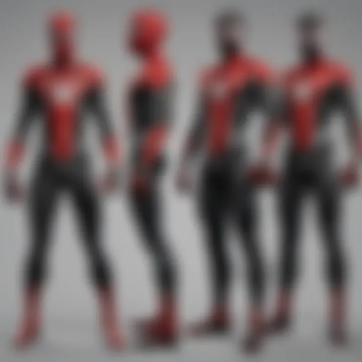 Evolution of Gamerverse Miles Morales costume design