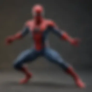 Spider-Man in a sleek and futuristic armored suit ready for combat