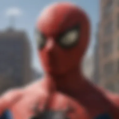 The Mask of Emotion Close-up of Spider-Man's mask revealing an emotional expression.