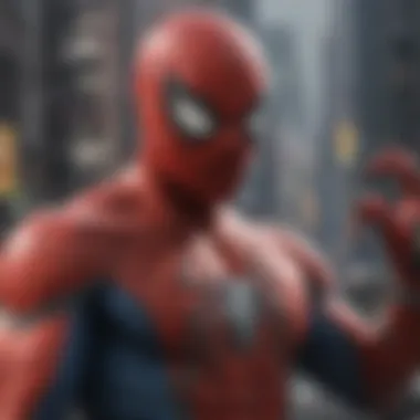 Spider-Man Watch Case Design A close-up of a Spider-Man themed case for Apple Watch