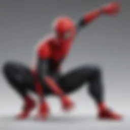A vibrant display of Spider-Verse collectibles showcasing various characters.