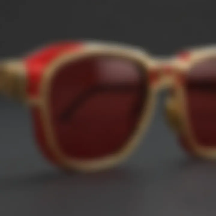 Luxurious Red and Gold Color Scheme of Iron Man Glasses