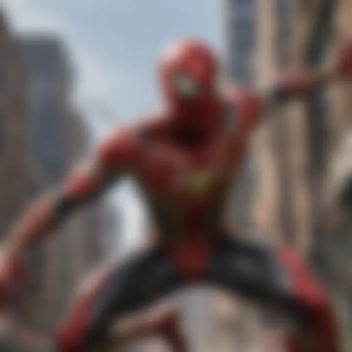 Iron Spider in an action pose, highlighting its agility and power