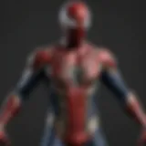 The Iron Spider suit showcasing its intricate design and technology
