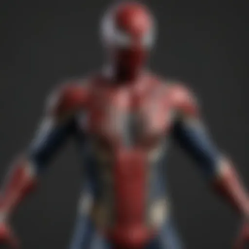 The Iron Spider suit showcasing its intricate design and technology