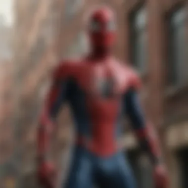 Iconic Spider-Man suit with Tobey Maguire's distinctive emblem