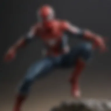 Dynamic Pose of Mafex Spider-Man: No Way Home Collectible Figure Mafex Spider-Man No Way Home action figure dynamic pose