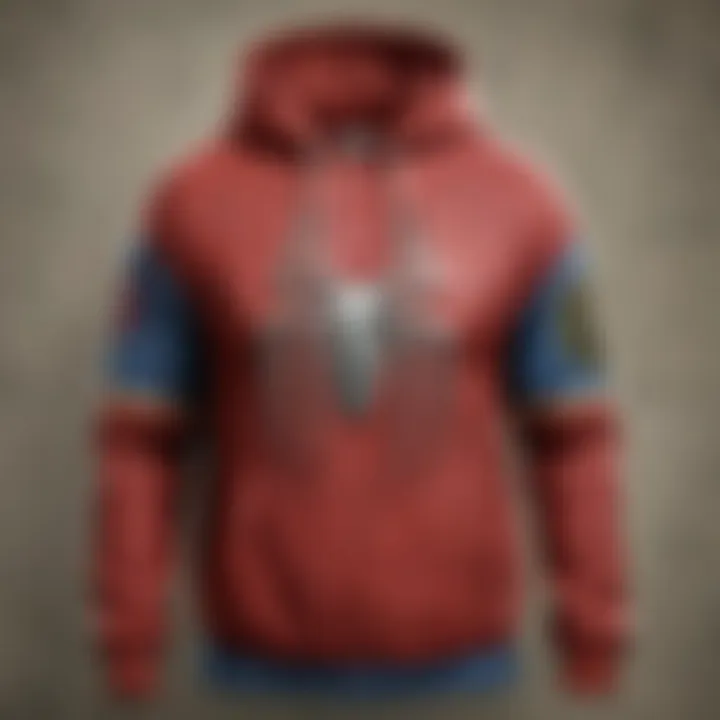 Spider-Man logo hoodie with distressed vintage look