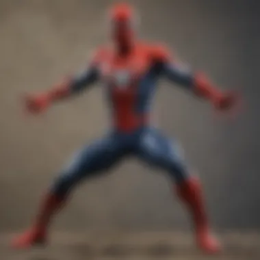 Classic Spider-Man pose with dynamic action features