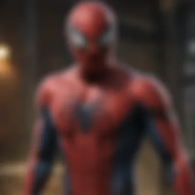 Mysterious Spider-Man Escapades Spider-Man in stealth mode climbing a building