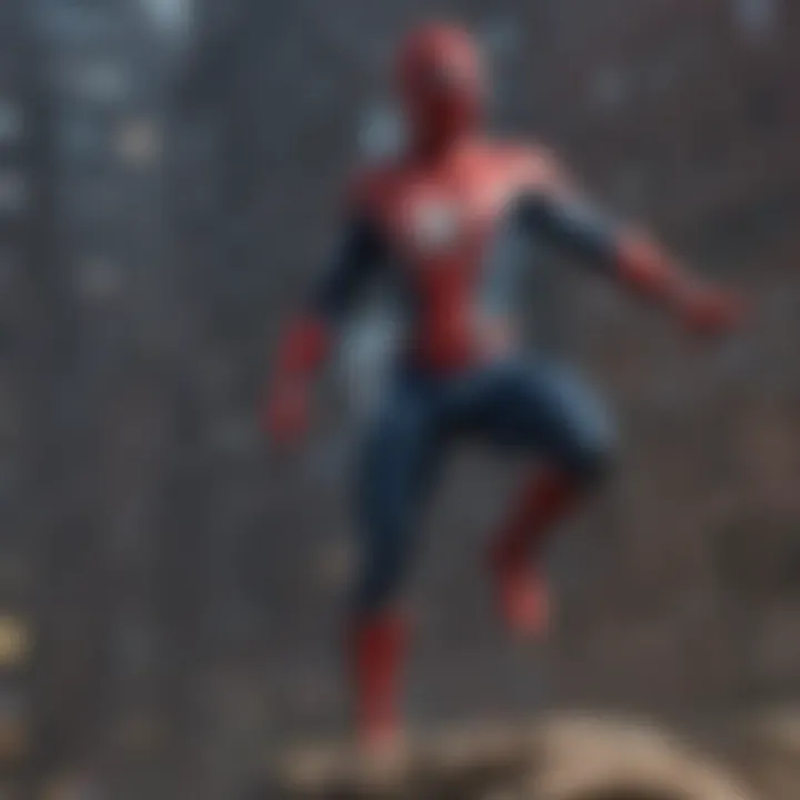 Spider-Man standing tall, ready to save the day