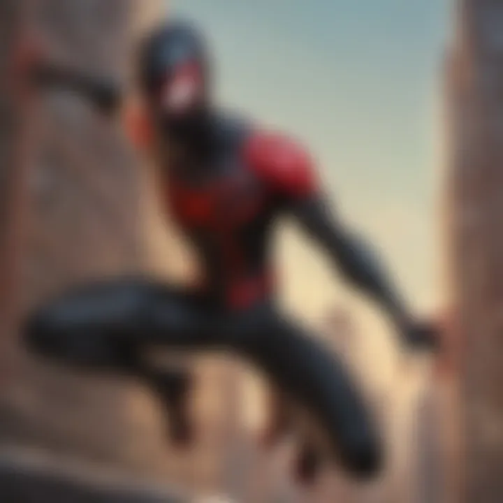 Artistic representation of Miles Morales in a stylized comic book frame