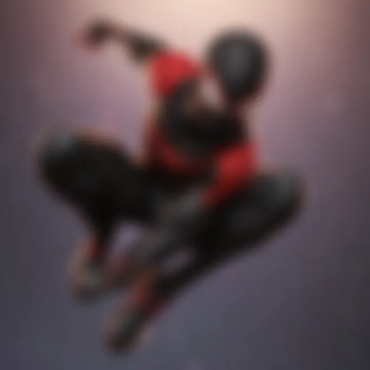 Miles Morales Gamerverse figure in a dynamic action pose, highlighting its articulation and design.