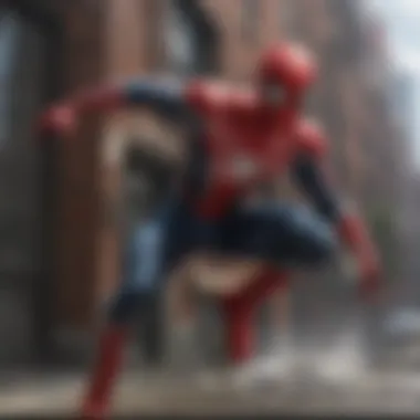 Dynamic Action in Contemporary Spider-Man Films A modern cinematic release featuring Spider-Man in action