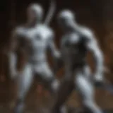 Moon Knight and Spider-Man in intense confrontation