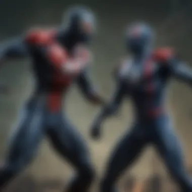 Clash of Titans: Morbius vs. Spider-Man Morbius confronting Spider-Man in a tense standoff
