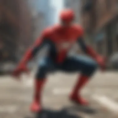 A scene from the first Spider-Man film showcasing the urban landscape