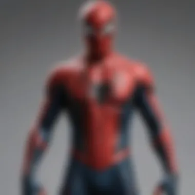 Close-up of the intricate details on Peter Parker's suit.