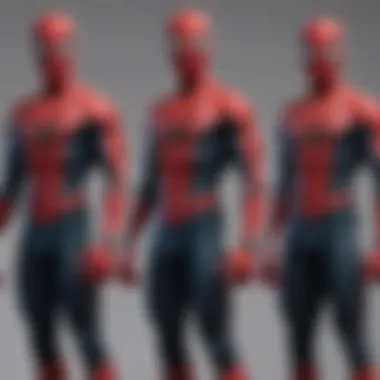 An illustration depicting the evolution of Spider-Man across various franchises.