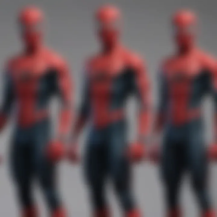 An illustration depicting the evolution of Spider-Man across various franchises.