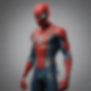 Detailed view of RPC Spider-Man suit showcasing advanced technology