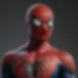 Intricate Spider-Man costume design showcasing vibrant colors and textures