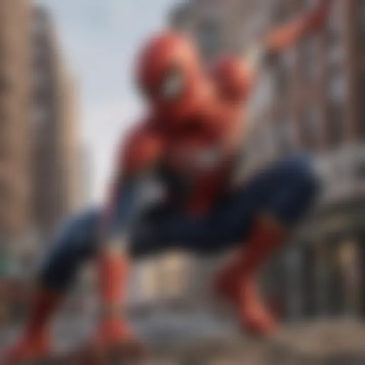 Spider-Man in action-packed video game scene