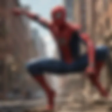 Spider-Man facing off against a formidable enemy