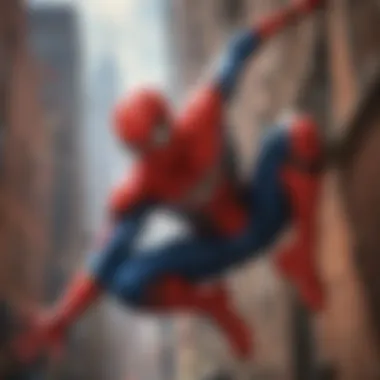 Spider-Man showcasing incredible agility and acrobatics