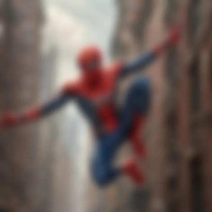 Spider-Man in a dynamic pose showcasing his agility