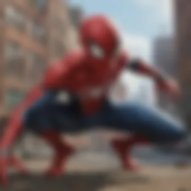 Spider-Man with his allies in battle