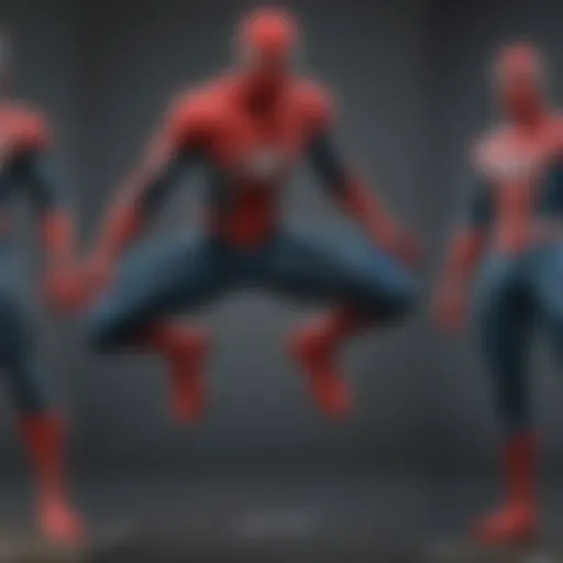 Illustration showing the evolution of Spider-Man games on Android