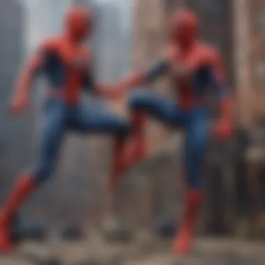 Spider-Man battling a formidable villain