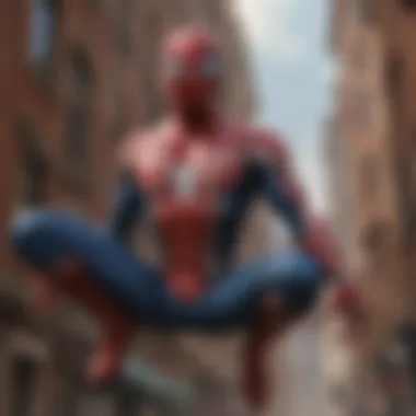 Spider-Man standing tall as a beacon of hope