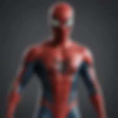 Creative depiction of Spider-Man's evolution into a cinematic hero