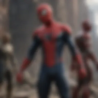 Cinematic portrayal of Spider-Man alongside Avengers