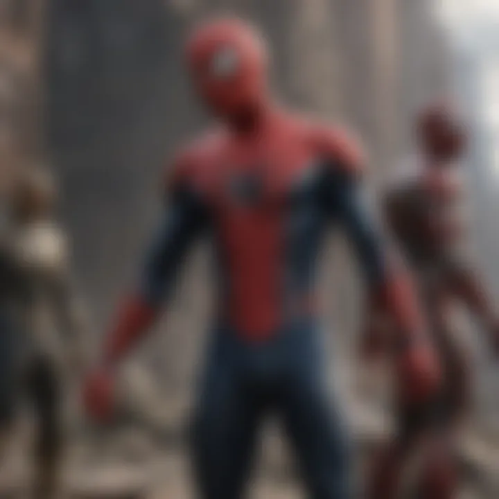 Cinematic portrayal of Spider-Man alongside Avengers